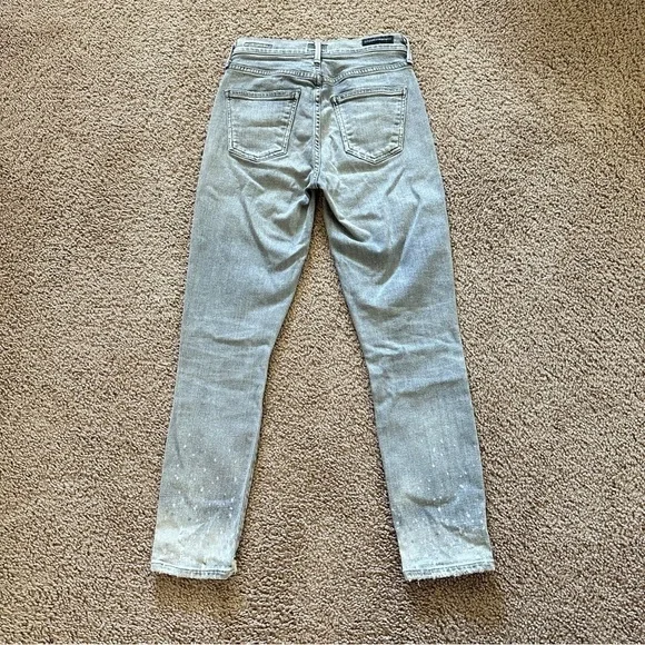 Citizens of Humanity Women's Rocket Crop High-Rise Skinny Jeans Salt Stone 24” - Picture 14 of 16